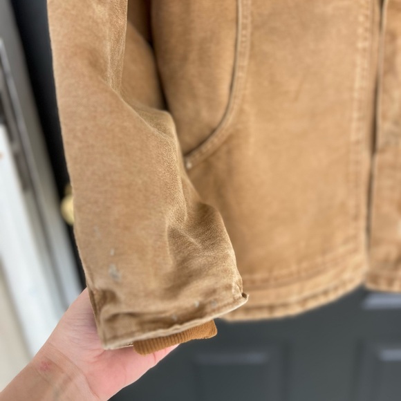 Carhartt Jacket Mens Large Brown Duck Canvas Heavy Zip Up Outdoors Work Quilt - Picture 5 of 10